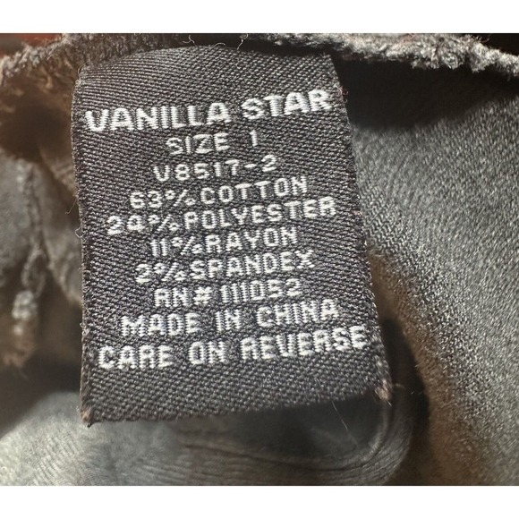 Vanilla Star Juniors' Printed Raw-Hem Camo Skirtall Black Size 1 - Picture 8 of 9